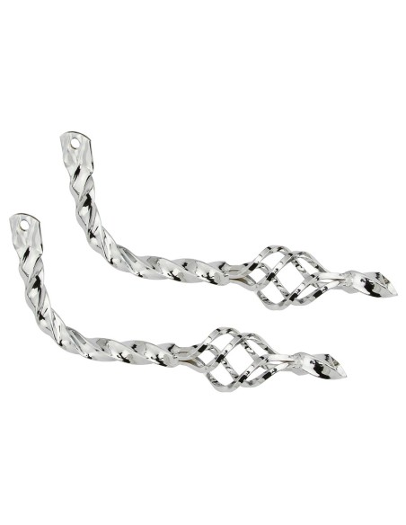 Twisted Muffler W/Cage Chrome.